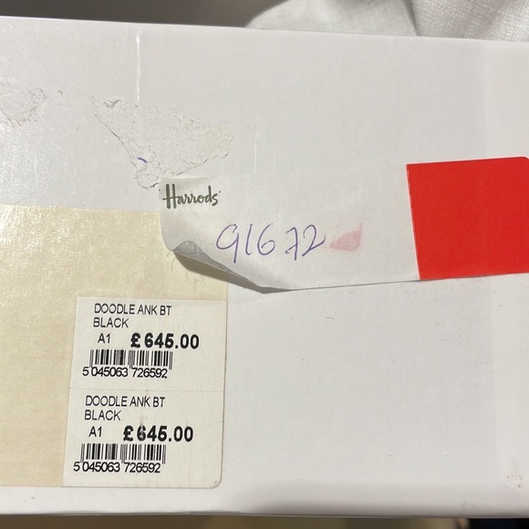 Givenchy Doodle Ankle Boot Black Croc Print Size 38.5. - Picture 12 of 14